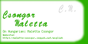 csongor maletta business card